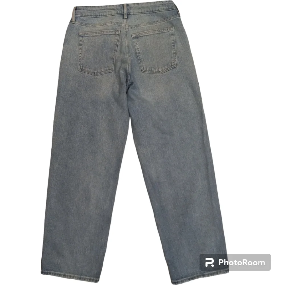 Women 8 Free Assembly Vintage Straight Leg Jeans Faded Blue Y2K Denim